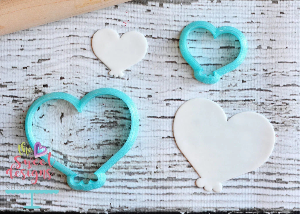 Cookie Cutters - Heart Balloon v2- Cookie Cutter - The Sweet Designs Shoppe - - ALL, Balloon, Birthday, Cookie Cutter, Heart, Love, Promocode, valentine, Valentines, Wedding, Wings