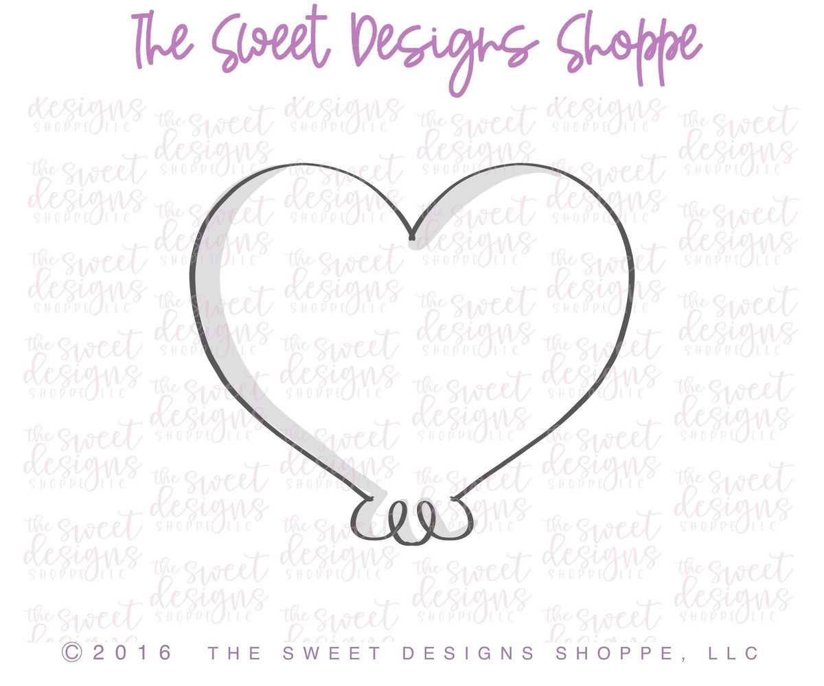 Cookie Cutters - Heart Balloon v2- Cookie Cutter - The Sweet Designs Shoppe - TSDS - - ALL,Balloon,Birthday,Cookie Cutter,Heart,Love,Promocode,STL,valentine,Valentines,Wedding,Wedding Favors,Wings