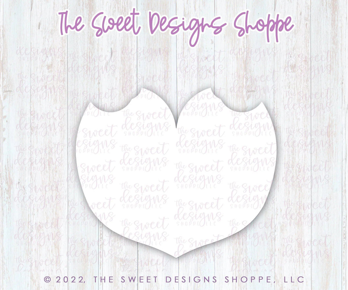 Cookie Cutters - Heart Bottom to be used with TwoPieceSet001 Heads - Cookie Cutter - The Sweet Designs Shoppe - TSDS - - ALL,Cookie Cutter,Heart,Hearts,Holiday,love,Promocode,valentine,valentines,Wedding,Wedding Favors