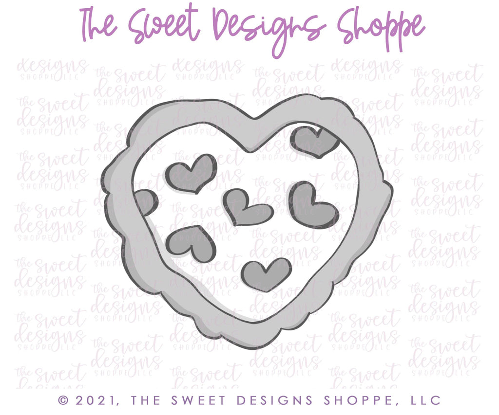 Cookie Cutters - Heart Cookie / Pizza v2- Cookie Cutter - Sweet Designs Shoppe - - ALL, Cookie Cutter, Food, Food & Beverages, Heart, Love, Promocode, Sweets, Valentines