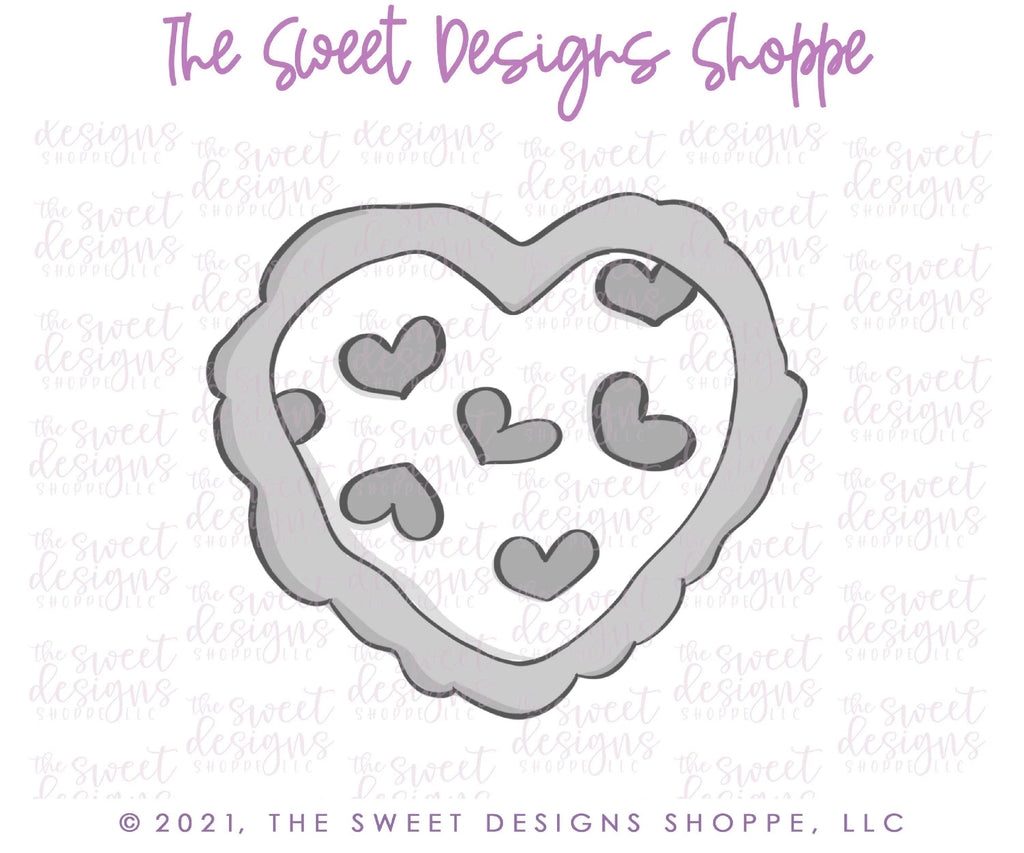 Cookie Cutters - Heart Cookie / Pizza v2- Cookie Cutter - The Sweet Designs Shoppe - - ALL, Cookie Cutter, Food, Food & Beverages, Heart, Love, Promocode, Sweets, Valentines