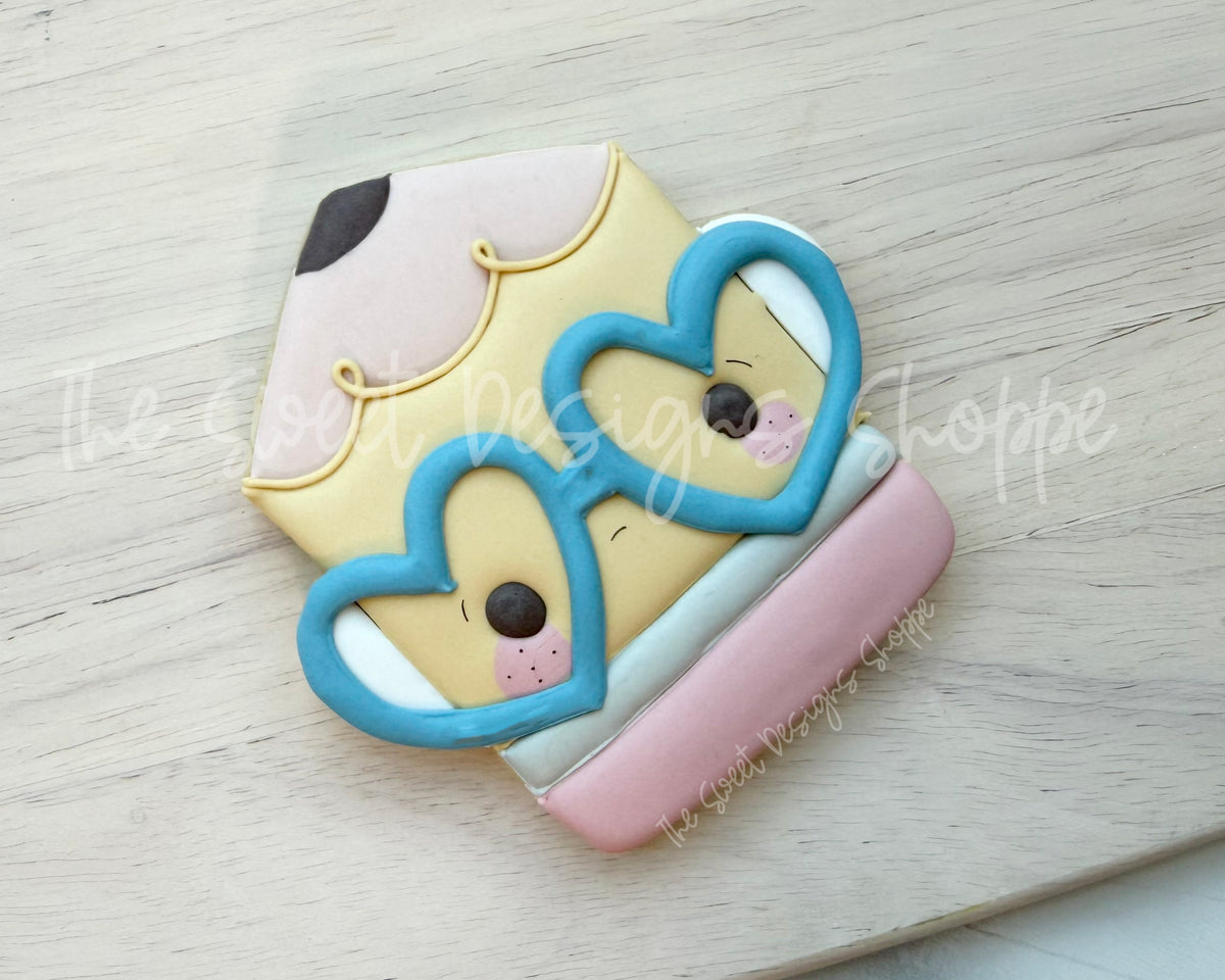 Cookie Cutters - Heart Glasses Pencil - Cookie Cutter - The Sweet Designs Shoppe - TSDS - - ALL,back to school,BTS,Cookie Cutter,heart glasses pencil,Pencil,Promocode,School,School / Graduation,school note,school supplies,STL,Teacher Appreciation