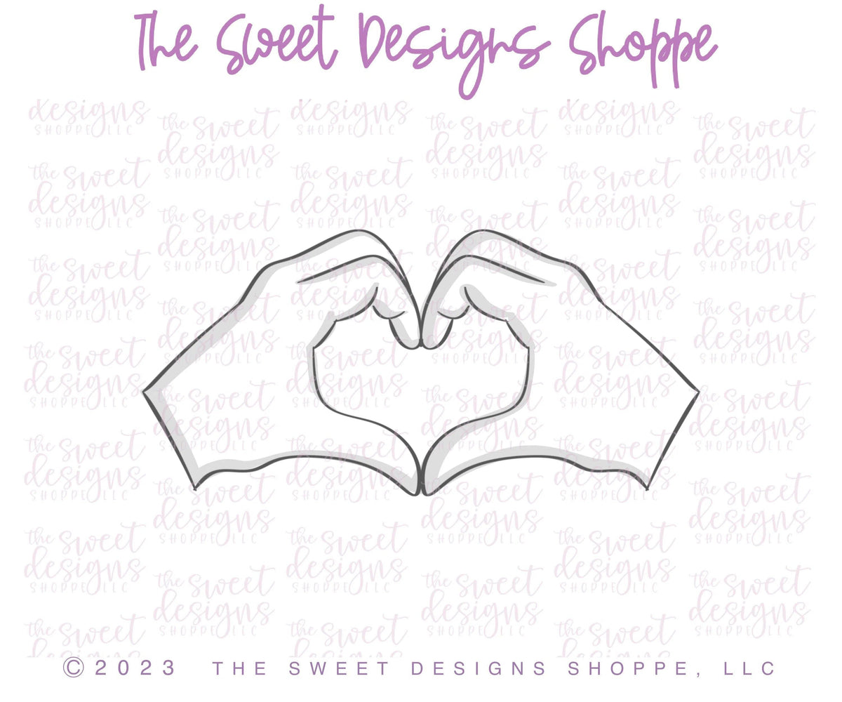 Cookie Cutters - Heart Hands Sign - Cookie Cutter - The Sweet Designs Shoppe - TSDS - - ALL,Cookie Cutter,hand,Love,mother,Mothers Day,Promocode,Sign,valentine,valentines