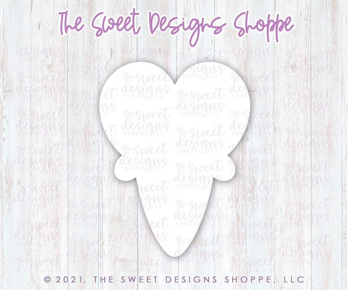 Cookie Cutters - Heart Ice Cream Waffle - Cookie Cutter - The Sweet Designs Shoppe - TSDS - - ALL,Birthday,cone,Cookie Cutter,icecream,kid,kids,Promocode,STL,Sweet,Sweets
