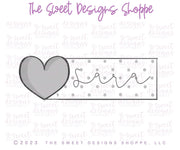Cookie Cutters - Heart Name Tag - Cookie Cutter - The Sweet Designs Shoppe - TSDS - - ALL,Cookie Cutter,Love,Plaque,Plaques,PLAQUES HANDLETTERING,Promocode,STL,valentine,valentines,Wedding,Wedding Favors
