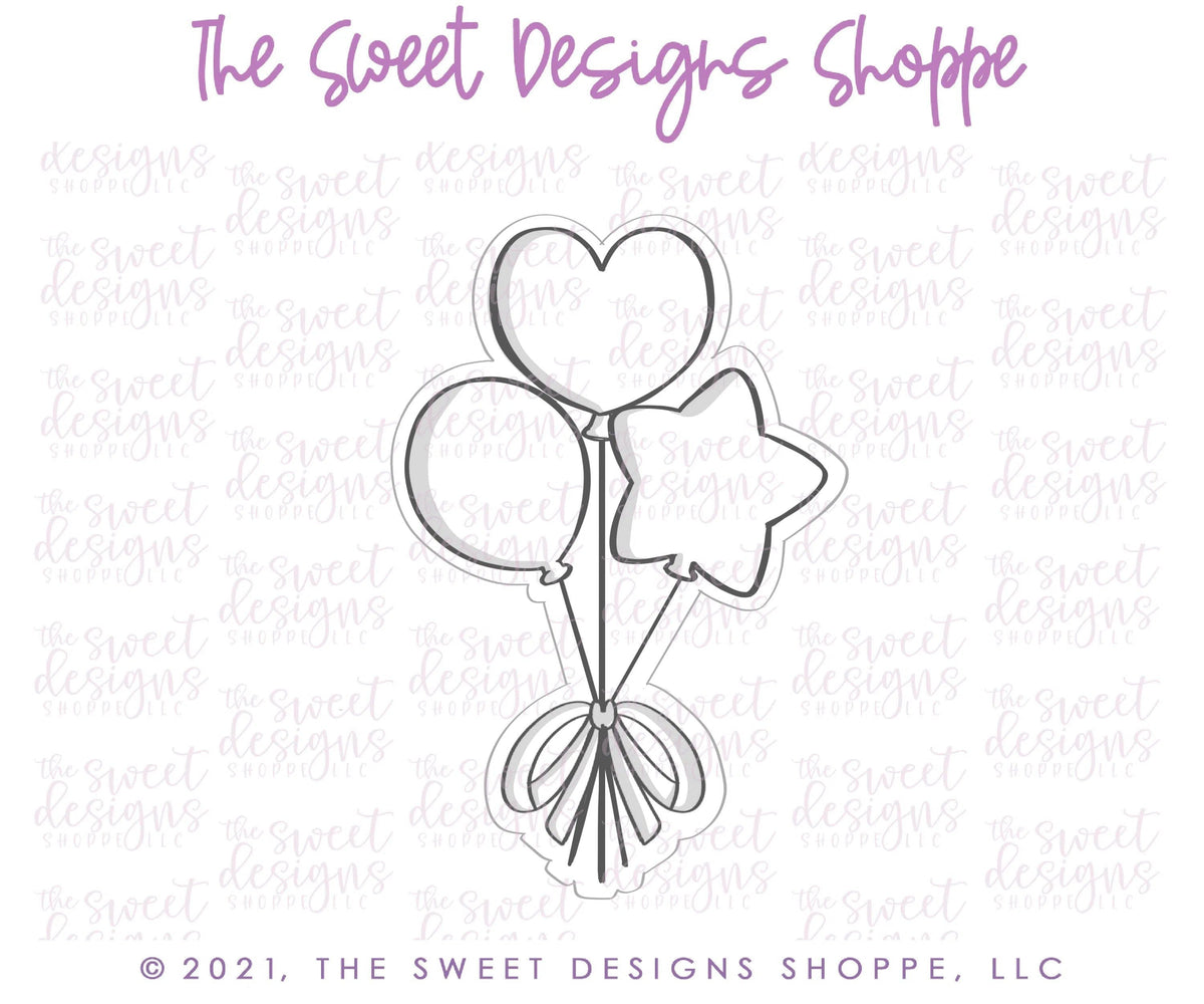 Cookie Cutters - Heart, Star and Round Balloon Bundle - Cookie Cutter - The Sweet Designs Shoppe - TSDS - - ALL,Baby / Kids,Birthday,Cookie Cutter,kid,kids,Promocode,STL