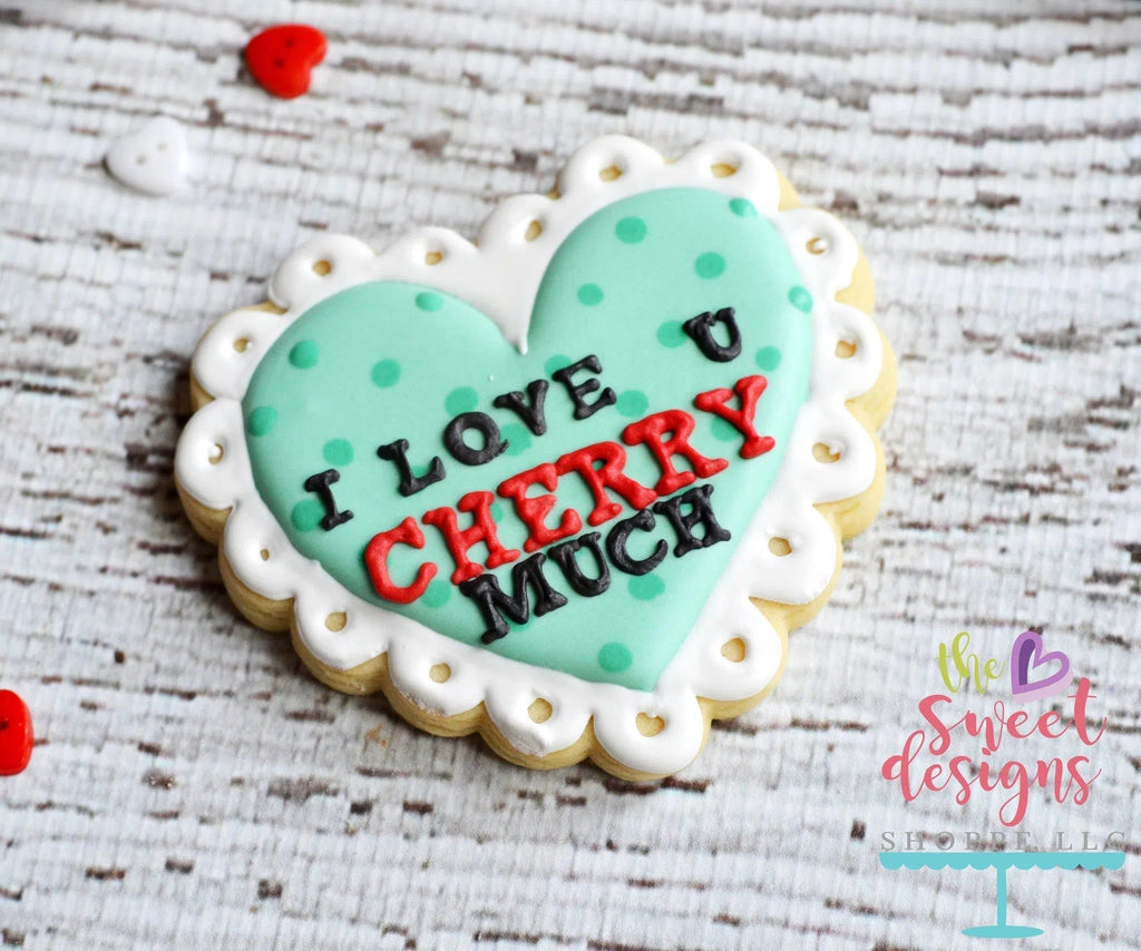 Cookie Cutters - Heart with Lace v2- Cookie Cutter - The Sweet Designs Shoppe - TSDS - - ALL,basic,Basic Shapes,BasicShapes,Cookie Cutter,Fantasy,Heart,Lace,Love,Promocode,Valentines,Wedding