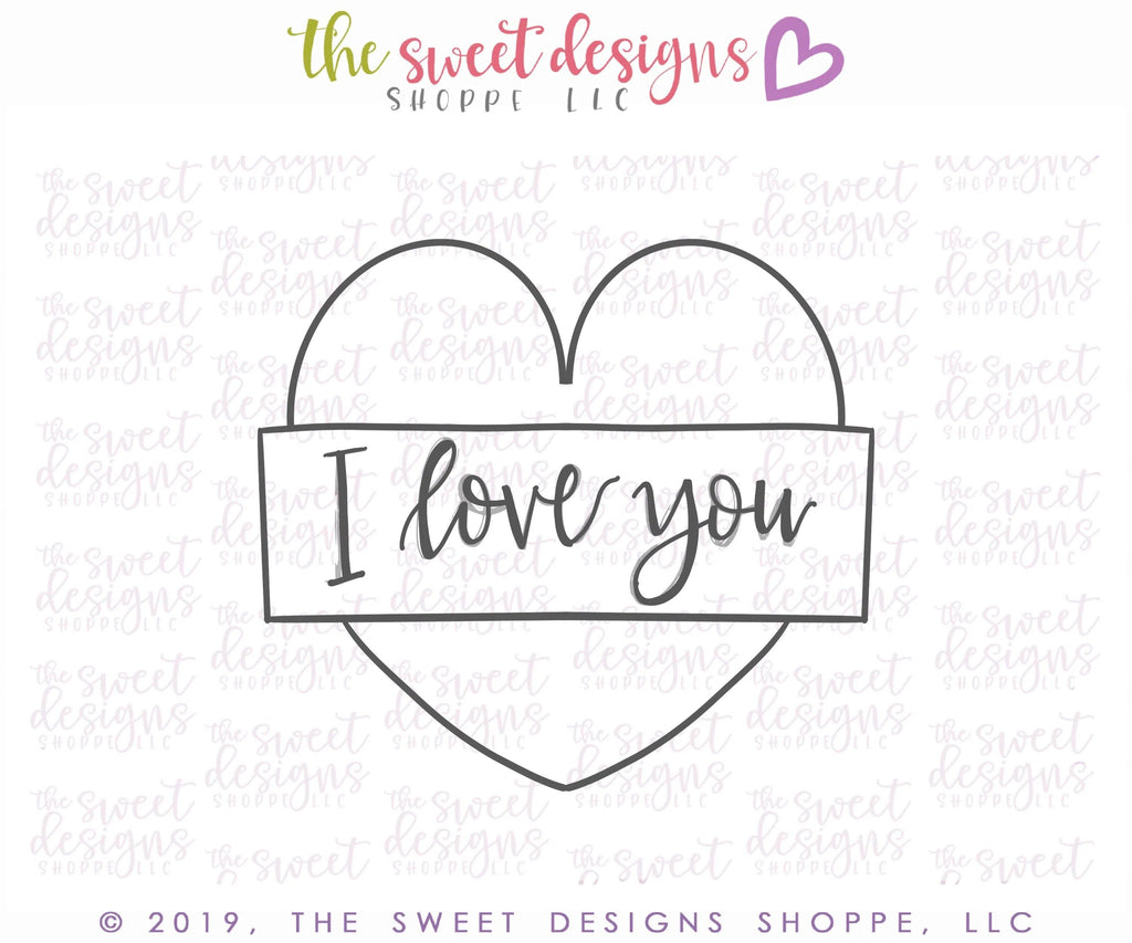 Cookie Cutters - Heart with Rectangle - Cookie Cutter - The Sweet Designs Shoppe - - ALL, Cookie Cutter, love, Promocode, Valentine, Valentines, valentines2020-2