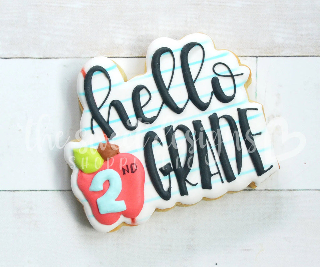 Cookie Cutters - Hello "2nd" Grade - Cookie Cutter - The Sweet Designs Shoppe - TSDS - - ALL,back to school,Cookie Cutter,Grad,graduations,Plaque,Promocode,School,School / Graduation