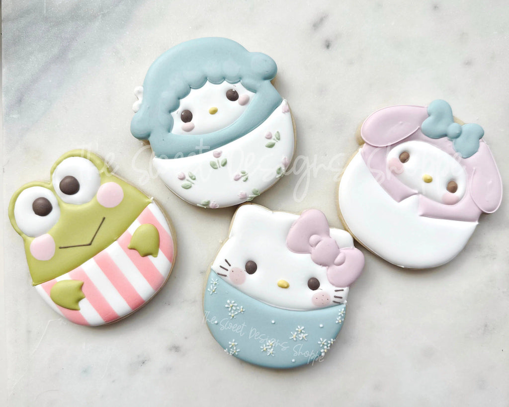 Cookie Cutters - Hello Easter Eggs Cookie Cutter Set - Set of 6 Cookie Cutters - The Sweet Designs Shoppe - - ALL, Animal, Animals, Animals and Insects, Cookie Cutter, Easter, Easter / Spring, hello kitty, Kitty, Mini Sets, Promocode, regular sets, set