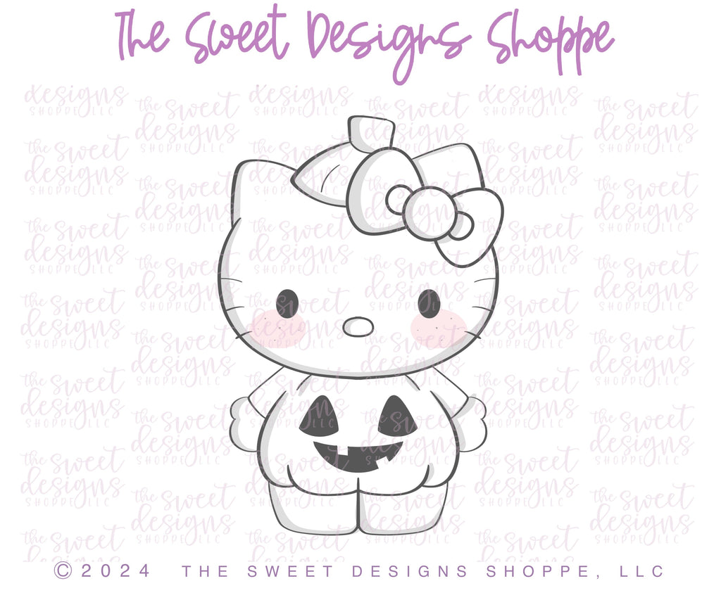 Cookie Cutters - Hello Halloween Cookie Cutters Set - Set of 3 - Cookie Cutters - The Sweet Designs Shoppe - - ALL, Coffee, Cookie Cutter, halloween, hello kitty, Mini Sets, new, Promocode, regular sets, set, STL