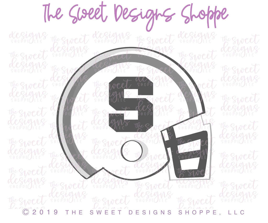 Cookie Cutters - Helmet Two - Cutter - Sweet Designs Shoppe - - ALL, Cookie Cutter, fan, Fathers Day, football, Promocode, sport, sports, superbowl, touchdown