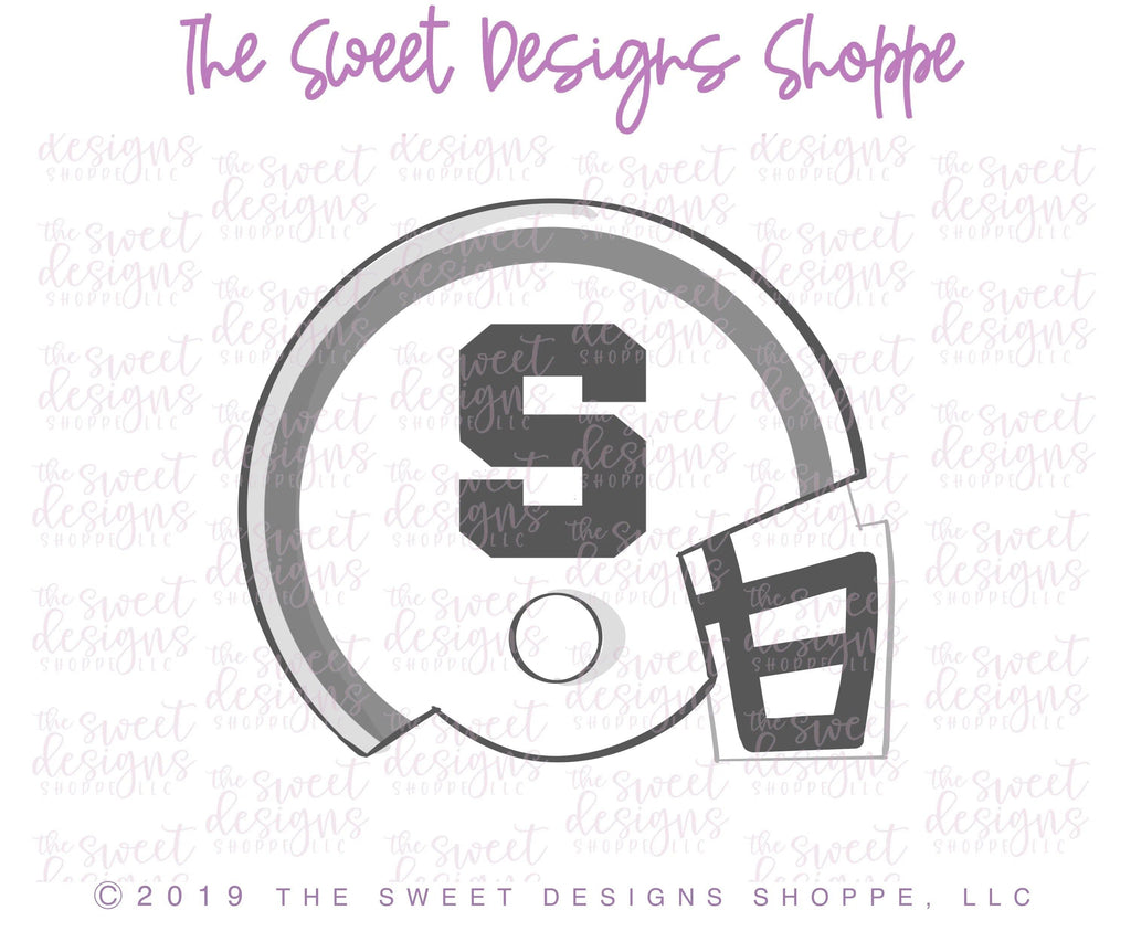 Cookie Cutters - Helmet Two - Cookie Cutter - The Sweet Designs Shoppe - TSDS - - ALL,Cookie Cutter,dad,fan,Father,Fathers Day,football,grandfather,Promocode,sport,sports,STL,superbowl,touchdown