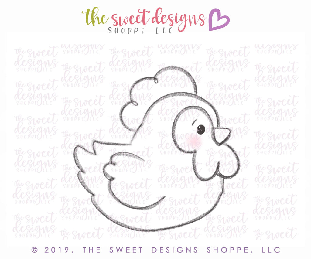 Cookie Cutters - Hen - Cookie Cutter - The Sweet Designs Shoppe - - 2019, ALL, Animal, Animals, Barn, Cookie Cutter, Promocode