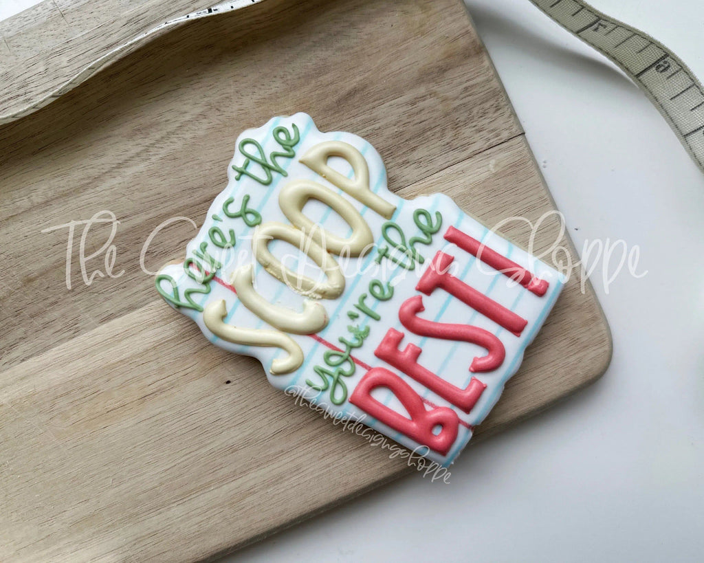 Cookie Cutters - Here's The Scoop, You're The Best Plaque - Cookie Cutter - The Sweet Designs Shoppe - - ALL, Cookie Cutter, Mothers Day, Plaque, Plaques, PLAQUES HANDLETTERING, Promocode