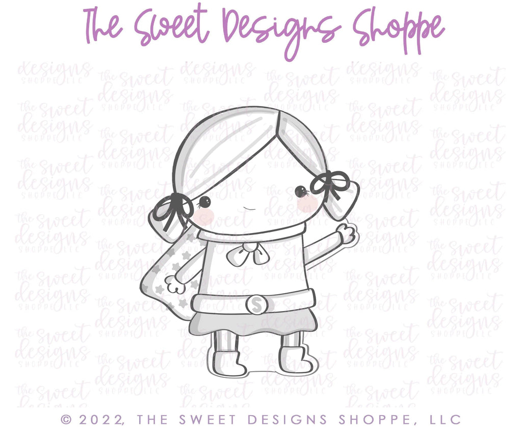 Cookie Cutters - Heroine A - Cookie Cutter - The Sweet Designs Shoppe - TSDS - - ALL,Cookie Cutter,hero,KID,KIDS,Kids / Fantasy,MOM,mother,Mothers Day,Nurse,Nurse Appreciation,Promocode,superhero,Teacher,Teacher Appreciation