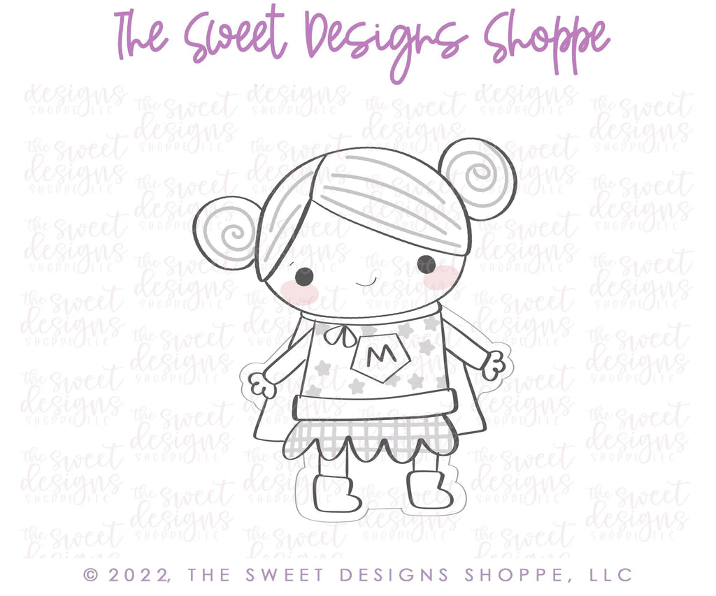 Cookie Cutters - Heroine B - Cookie Cutter - The Sweet Designs Shoppe - TSDS - - ALL,Cookie Cutter,hero,KID,KIDS,Kids / Fantasy,MOM,mother,Mothers Day,Nurse,Nurse Appreciation,Promocode,superhero,Teacher,Teacher Appreciation