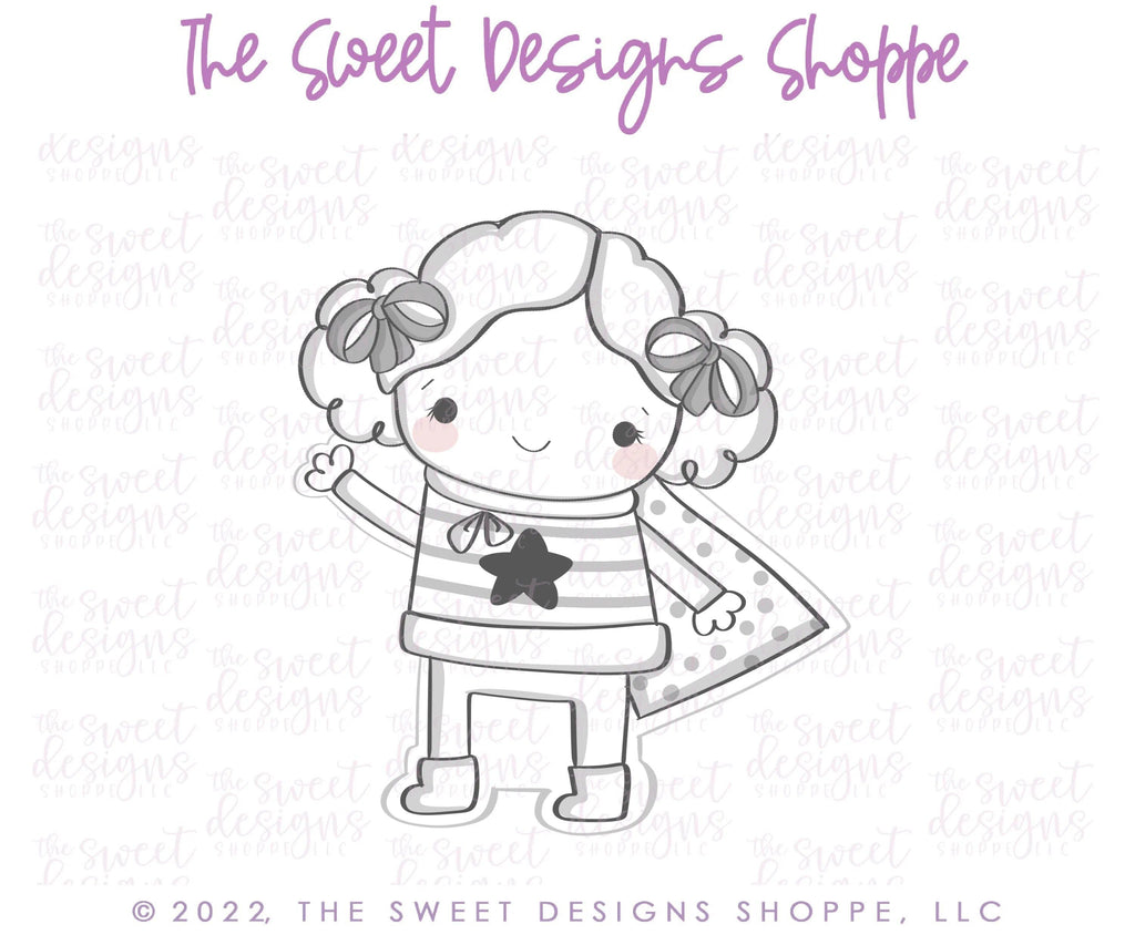 Cookie Cutters - Heroine C - Cookie Cutter - The Sweet Designs Shoppe - TSDS - - ALL,Cookie Cutter,hero,KID,KIDS,Kids / Fantasy,MOM,mother,Mothers Day,Nurse,Nurse Appreciation,Promocode,superhero,Teacher,Teacher Appreciation