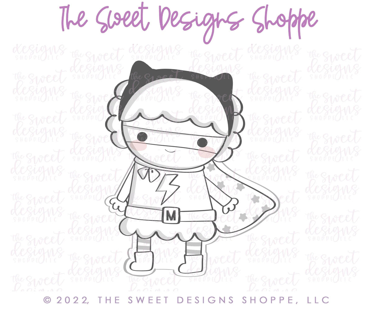 Cookie Cutters - Heroine D - Cookie Cutter - The Sweet Designs Shoppe - TSDS - - ALL,Cookie Cutter,hero,KID,KIDS,Kids / Fantasy,MOM,mother,Mothers Day,Nurse,Nurse Appreciation,Promocode,STL,superhero,Teacher,Teacher Appreciation