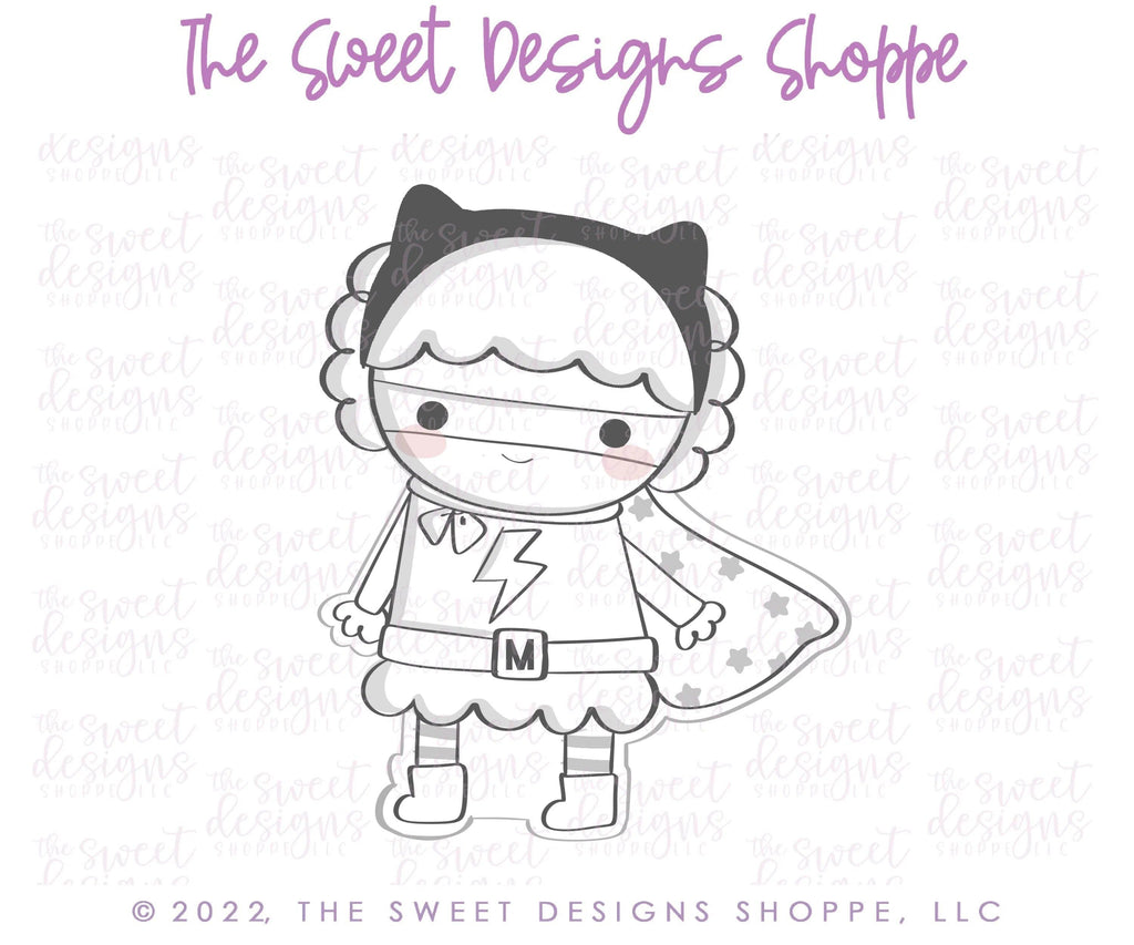 Cookie Cutters - Heroine D - Cookie Cutter - The Sweet Designs Shoppe - TSDS - - ALL,Cookie Cutter,hero,KID,KIDS,Kids / Fantasy,MOM,mother,Mothers Day,Nurse,Nurse Appreciation,Promocode,superhero,Teacher,Teacher Appreciation