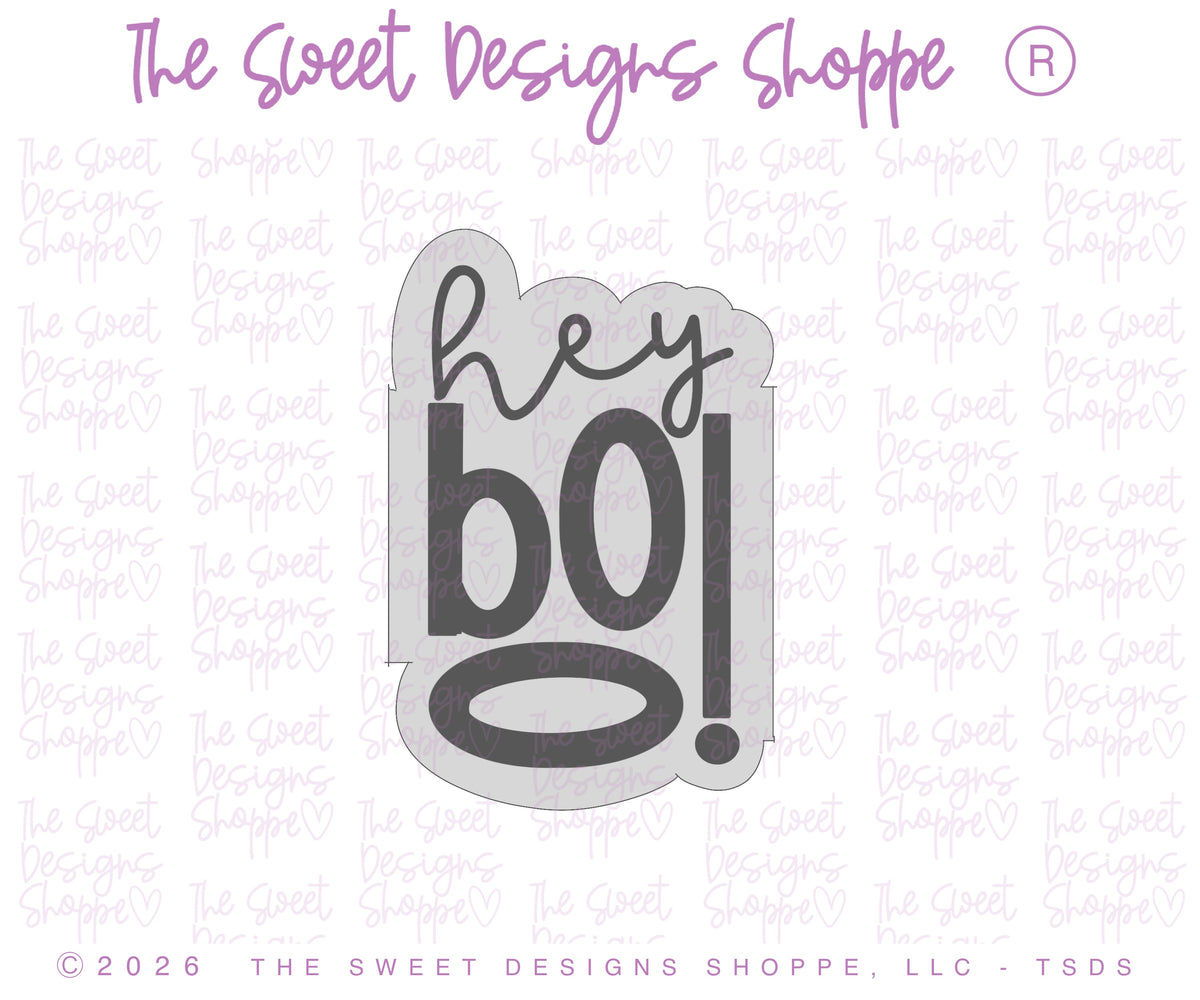 Cookie Cutters - Hey Boo! Plaque - Cookie Cutter - The Sweet Designs Shoppe - TSDS - - ALL,Cookie Cutter,Ghost,halloween,handlettering,Plaque,Plaques,PLAQUES HANDLETTERING,Promocode,STL
