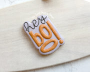 Cookie Cutters - Hey Boo! Plaque - Cookie Cutter - The Sweet Designs Shoppe - TSDS - - ALL,Cookie Cutter,Ghost,halloween,handlettering,Plaque,Plaques,PLAQUES HANDLETTERING,Promocode,STL