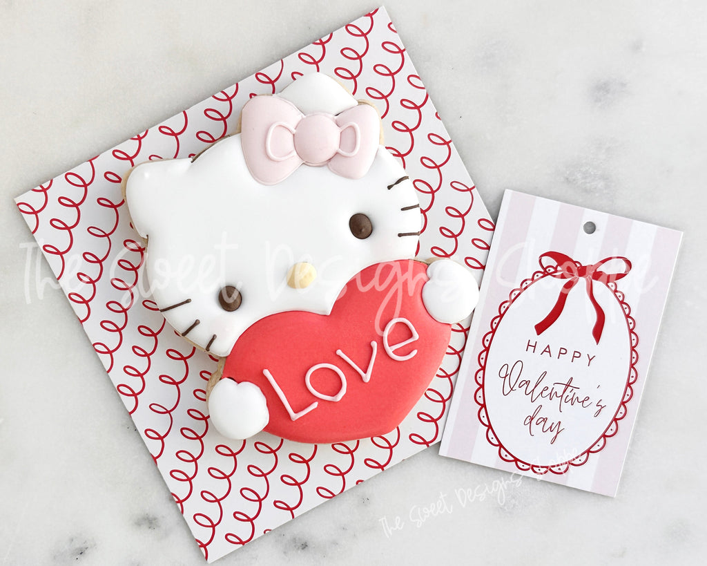 Cookie Cutters - Hi Kitty Face with Heart - Cookie Cutter - The Sweet Designs Shoppe - - ALL, Cookie Cutter, Hello, Hi Kitty Face, Kitty, new, Promocode, STL, valentine, Valentines