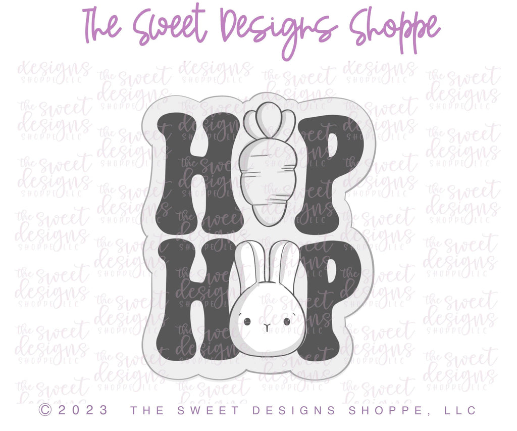 Cookie Cutters - HIP HOP Easter Plaque - Cookie Cutter - Sweet Designs Shoppe - - ALL, Animal, Animals, Bunny, Cookie Cutter, Easter, Easter / Spring, groovy, Plaque, Plaques, Promocode, Retro