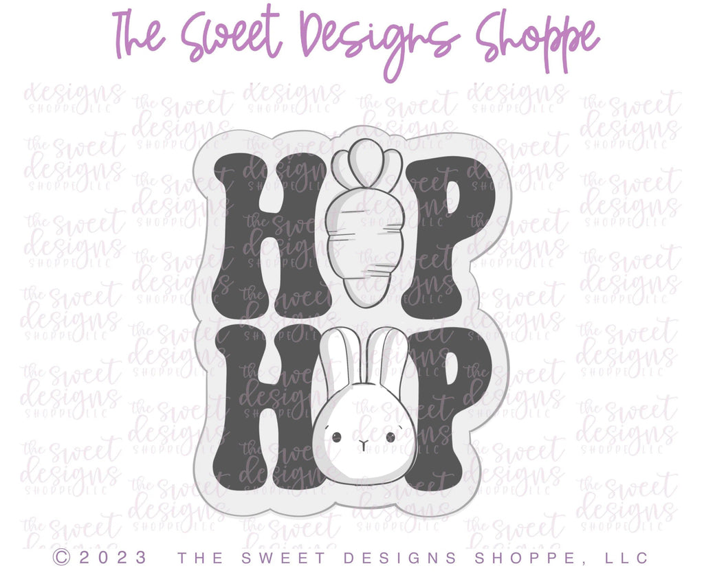 Cookie Cutters - HIP HOP Easter Plaque - Cookie Cutter - The Sweet Designs Shoppe - - ALL, Animal, Animals, Bunny, Cookie Cutter, Easter, Easter / Spring, groovy, Plaque, Plaques, Promocode, Retro