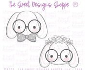 Cookie Cutters - Hipster Bunny Face Set - Set of 2 - Cookie Cutters - The Sweet Designs Shoppe - TSDS - - ALL,Animal,Animals,Cookie Cutter,Easter,Easter / Spring,PLAQUES HANDLETTERING,Promocode,regular sets,set,STL