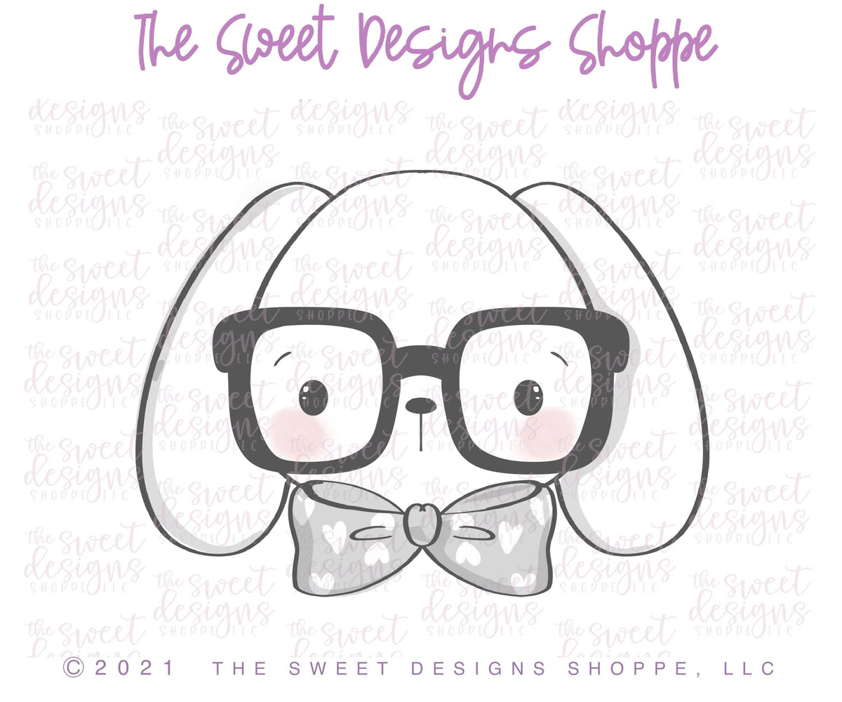 Cookie Cutters - Hipster Bunny Face Set - Set of 2 - Cookie Cutters - The Sweet Designs Shoppe - TSDS - - ALL,Animal,Animals,Cookie Cutter,Easter,Easter / Spring,PLAQUES HANDLETTERING,Promocode,regular sets,set,STL