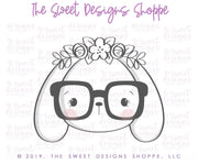 Cookie Cutters - Hipster Bunny Face Set - Set of 2 - Cookie Cutters - The Sweet Designs Shoppe - TSDS - - ALL,Animal,Animals,Cookie Cutter,Easter,Easter / Spring,PLAQUES HANDLETTERING,Promocode,regular sets,set,STL