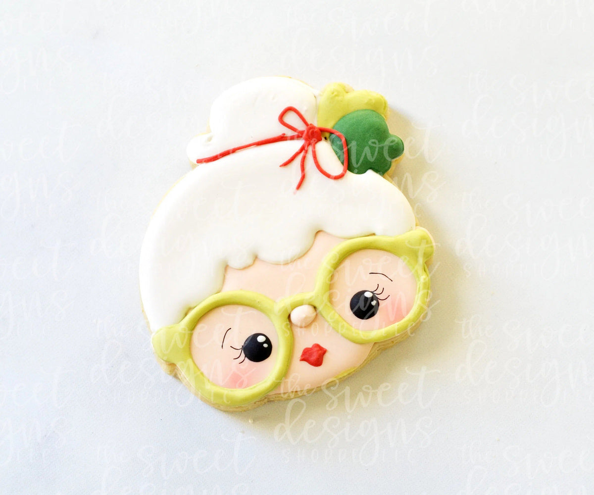 Cookie Cutters - Hipster Mrs. Claus Face - Cookie Cutter - The Sweet Designs Shoppe - TSDS - - Advent Calendar,ALL,Christmas,Christmas / Winter,Cookie Cutter,Decoration,MRS Clause,Promocode,STL,Winter