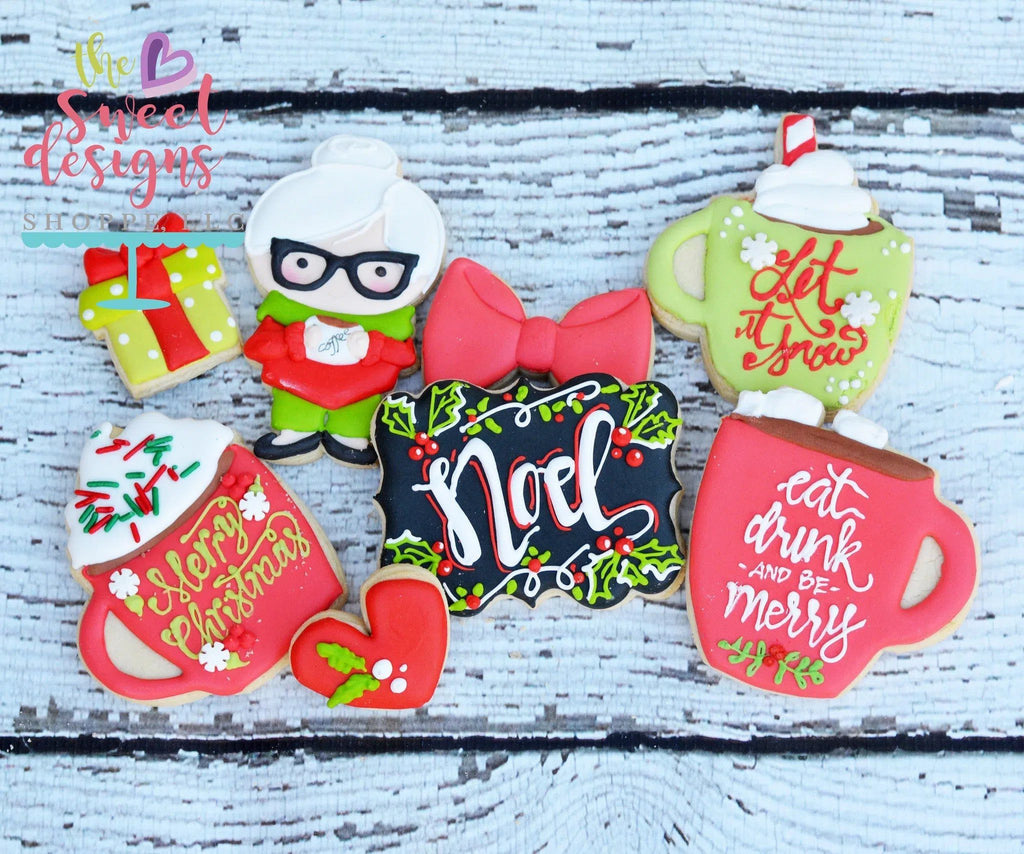 Cookie Cutters - Hipster Mrs. Claus v2- Cookie Cutter - The Sweet Designs Shoppe - - ALL, Christmas, Christmas / Winter, Cookie Cutter, Decoration, Ornament, Promocode, Santa Claus, Winter