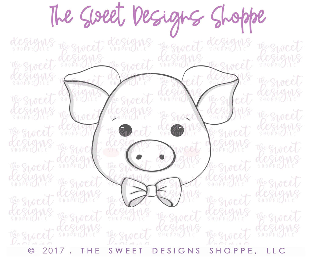 Cookie Cutters - Hipster Pig Face - Cookie Cutter - Sweet Designs Shoppe - - ALL, Animal, Animals, Cookie Cutter, Farm, Pig, Promocode, Valentines