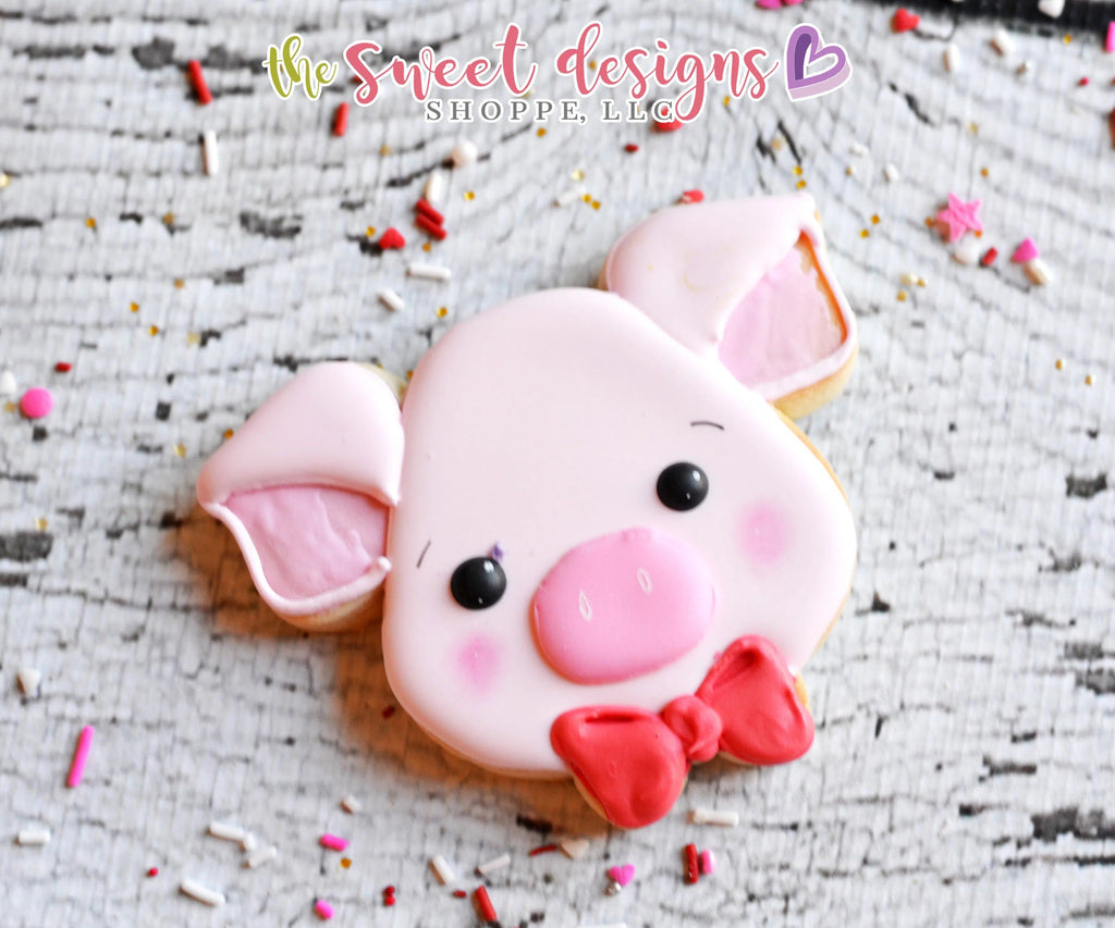 Cookie Cutters - Hipster Pig Face - Cookie Cutter - The Sweet Designs Shoppe - - ALL, Animal, Animals, Cookie Cutter, Farm, Pig, Promocode, Valentines