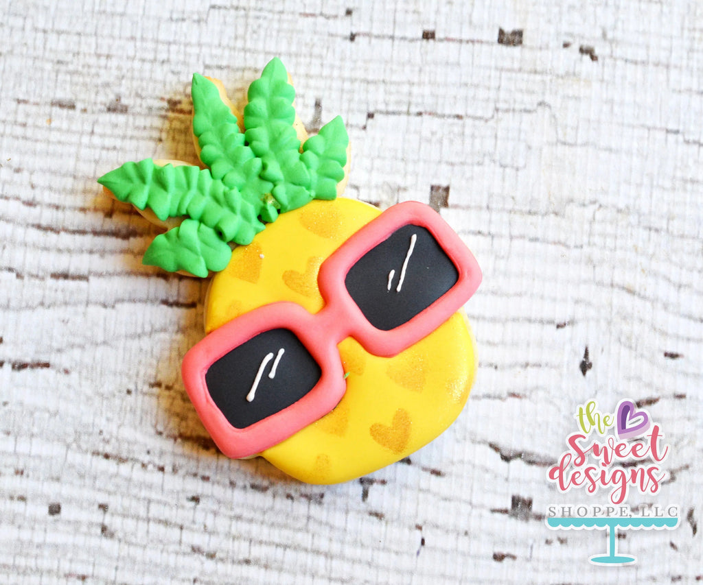 Cookie Cutters - Hipster Pineapple v2- Cookie Cutter - Sweet Designs Shoppe - - ALL, Cookie Cutter, Food, Food and Beverage, Food beverages, fruit, fruits, Fruits and Vegetables, Luau, Party, Promocode, summer