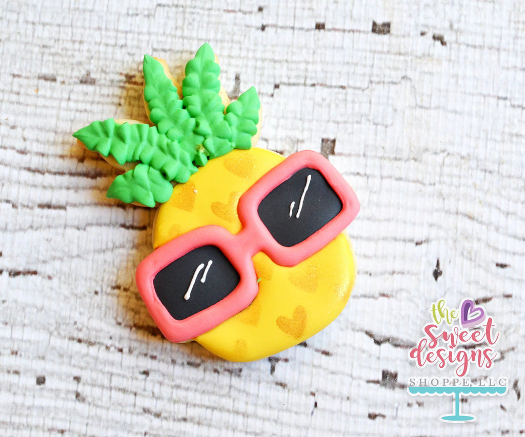 Cookie Cutters - Hipster Pineapple v2- Cookie Cutter - The Sweet Designs Shoppe - - ALL, Cookie Cutter, Food, Food and Beverage, Food beverages, fruit, fruits, Fruits and Vegetables, Luau, Party, Promocode, summer