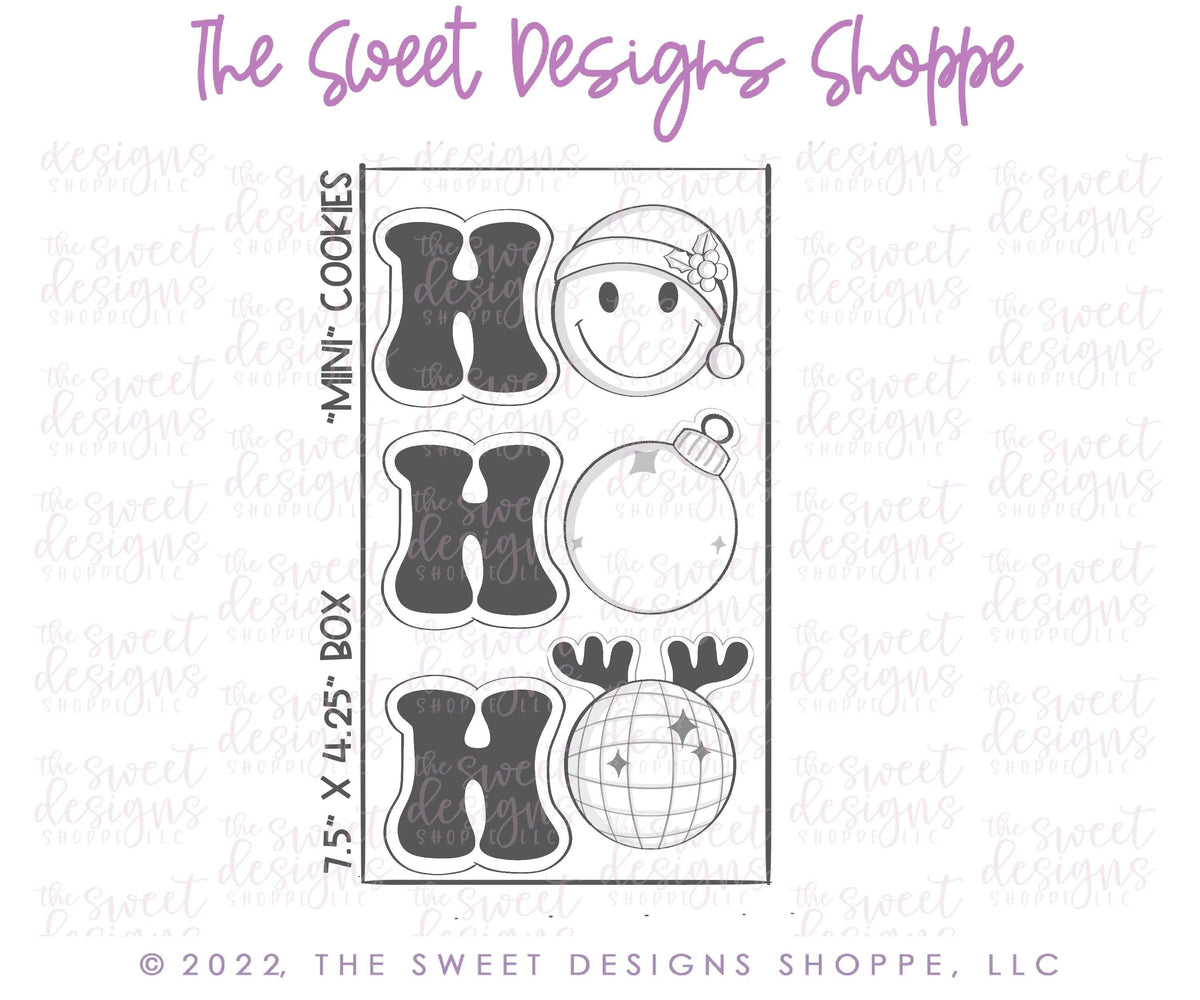 Cookie Cutters - Ho Ho Ho Christmas Set - Set of 4 - Cookie Cutters - The Sweet Designs Shoppe - TSDS - - ALL,Christmas,Christmas / Winter,Cookie Cutter,Mini Sets,Promocode,regular sets,Santa,Santa Claus,set,Winter