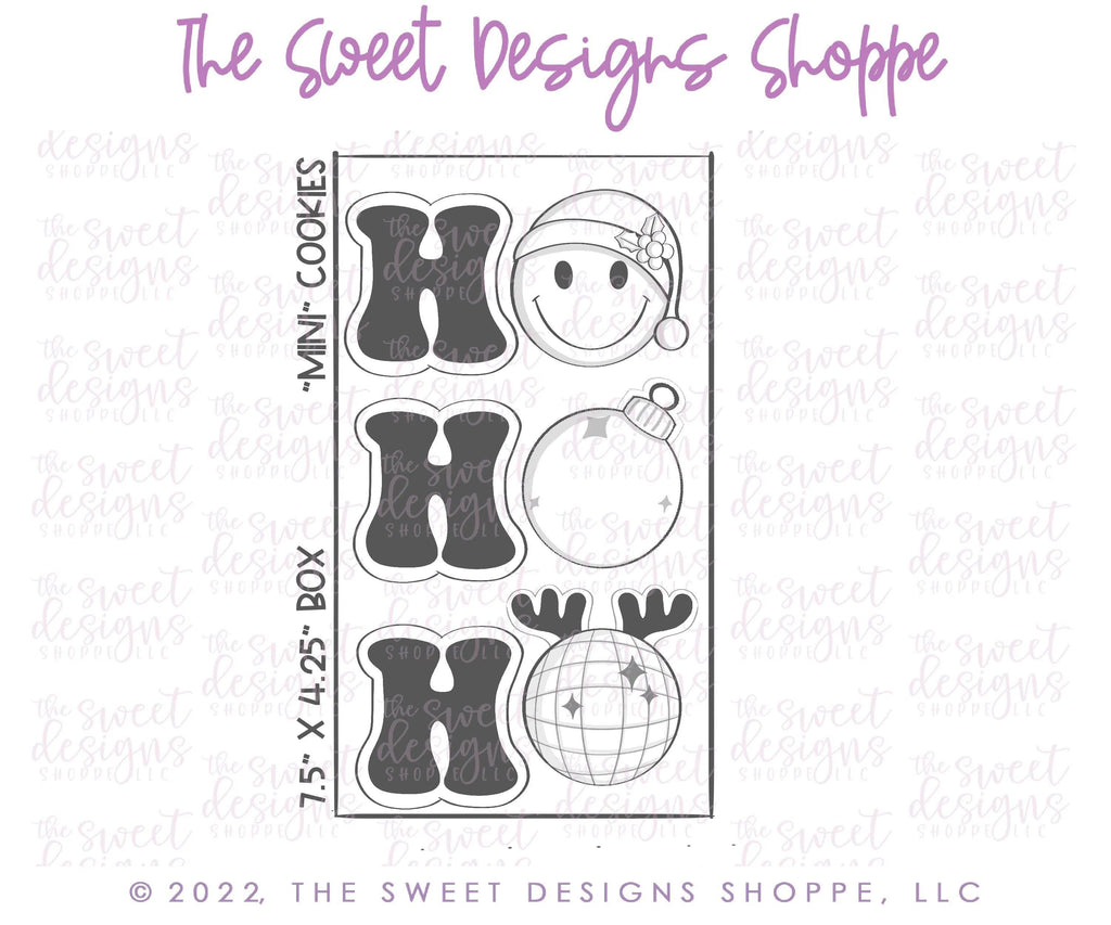 Cookie Cutters - Ho Ho Ho Christmas Set - Set of 4 - Cookie Cutters - The Sweet Designs Shoppe - TSDS - - ALL,Christmas,Christmas / Winter,Cookie Cutter,Mini Sets,Promocode,regular sets,Santa,Santa Claus,set,Winter