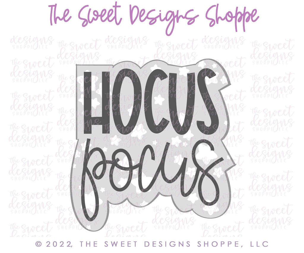 Cookie Cutters - HOCUS POCUS Plaque - Cookie Cutter - The Sweet Designs Shoppe - - ALL, Cookie Cutter, halloween, handlettering, Hocus pocus, Plaque, Plaques, PLAQUES HANDLETTERING, Promocode, Witch