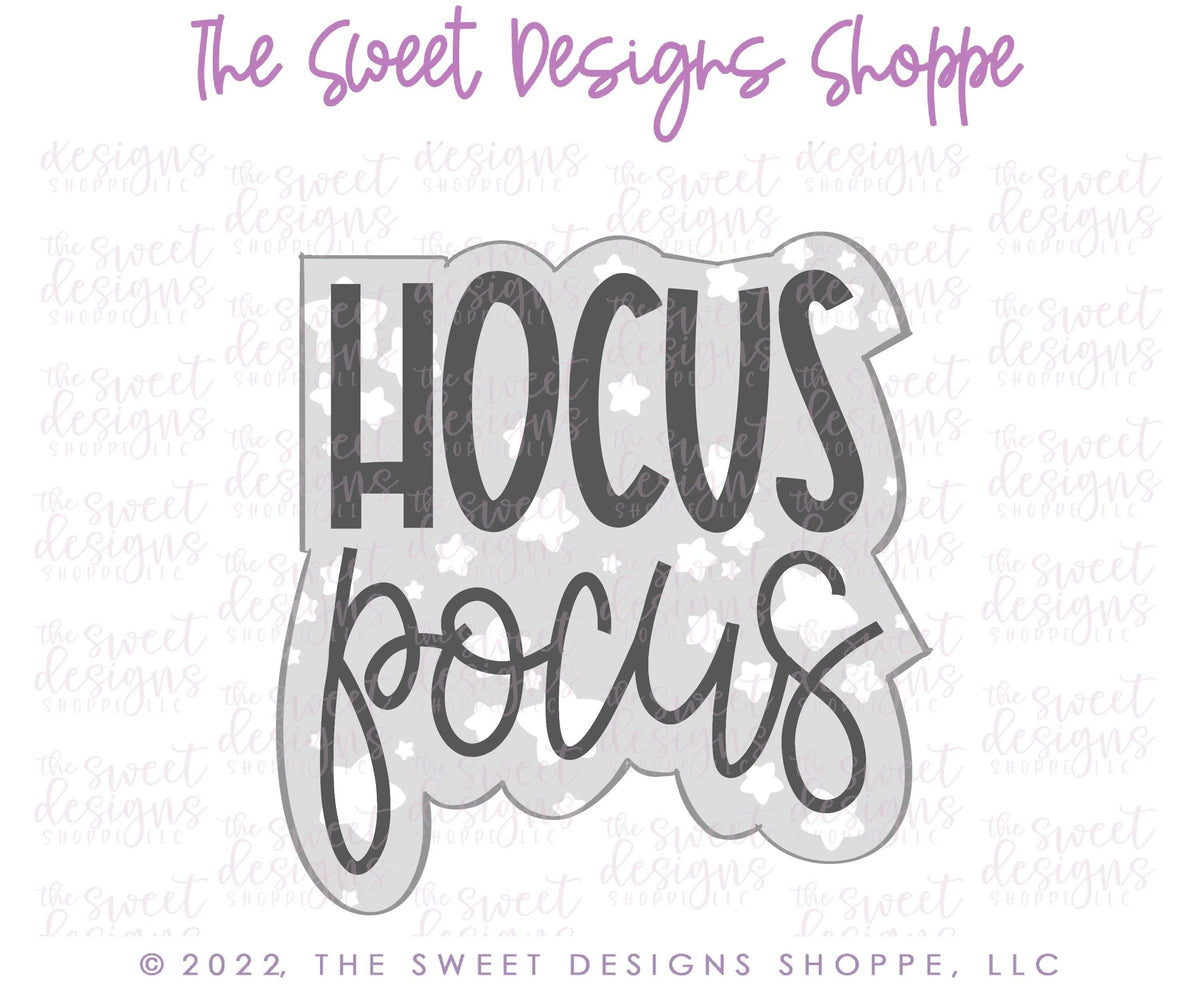 Cookie Cutters - HOCUS POCUS Plaque - Cookie Cutter - The Sweet Designs Shoppe - TSDS - - ALL,Cookie Cutter,halloween,handlettering,Hocus pocus,Plaque,Plaques,PLAQUES HANDLETTERING,Promocode,STL,Witch