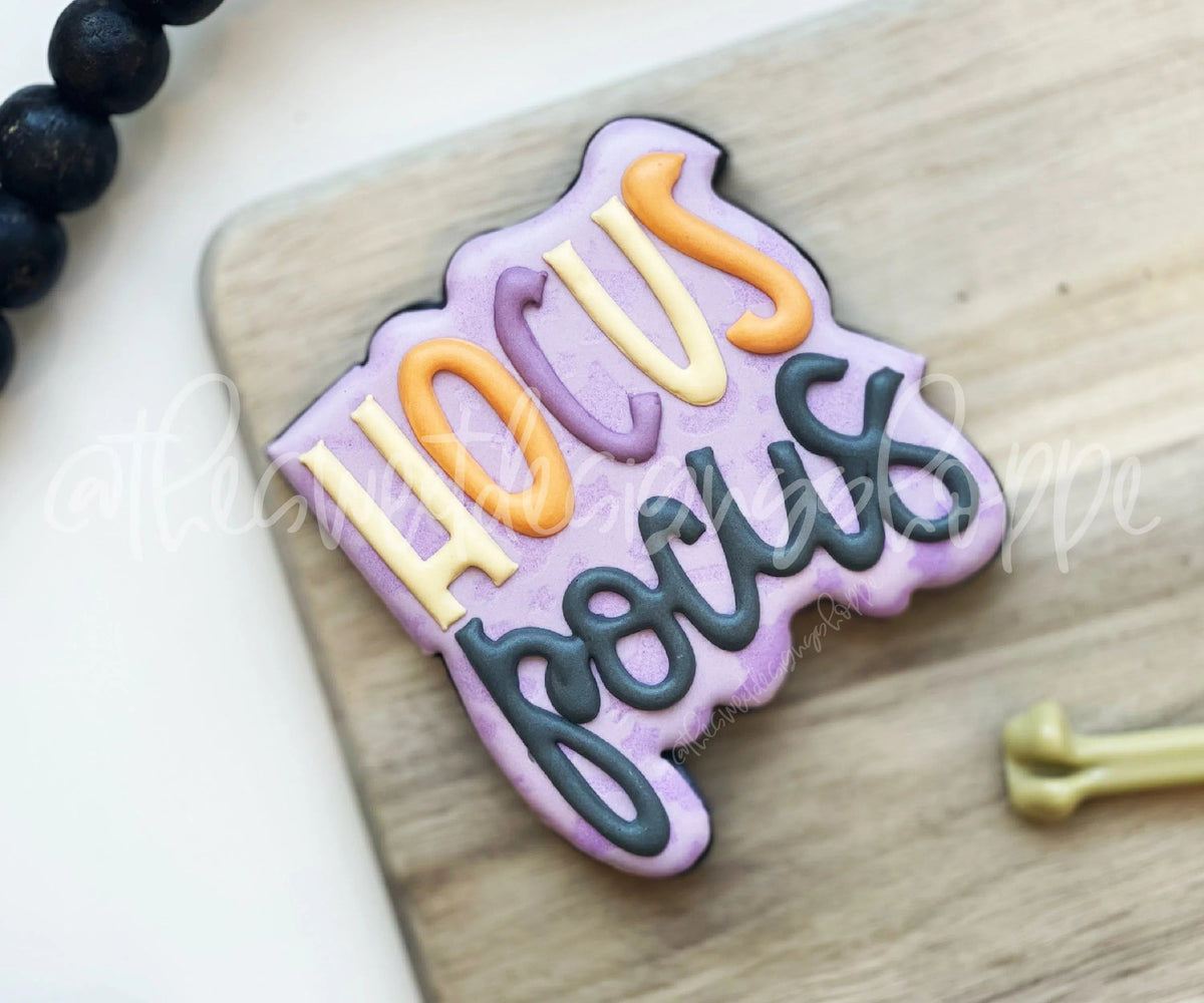 Cookie Cutters - HOCUS POCUS Plaque - Cookie Cutter - The Sweet Designs Shoppe - TSDS - - ALL,Cookie Cutter,halloween,handlettering,Hocus pocus,Plaque,Plaques,PLAQUES HANDLETTERING,Promocode,STL,Witch