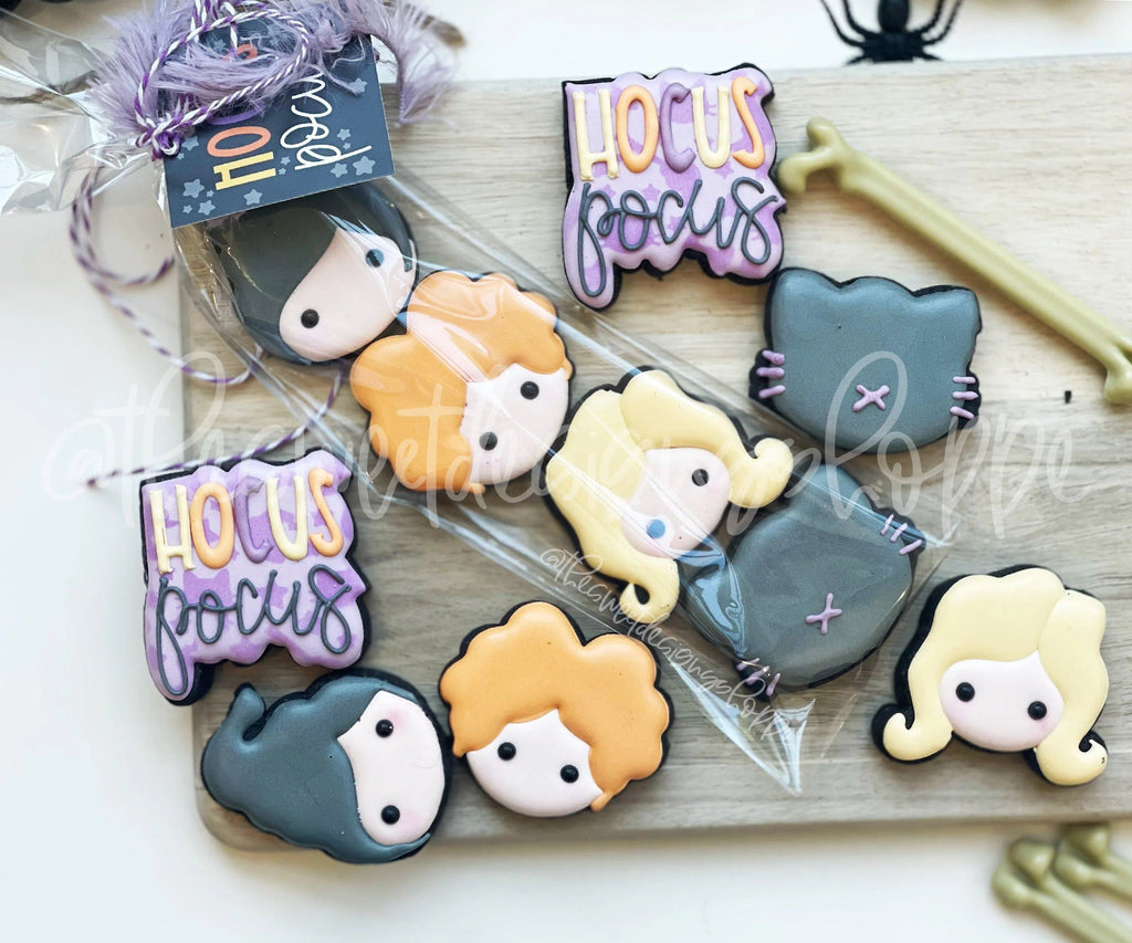 Cookie Cutters - Hocus Pocus Witch Faces Halloween Set - Cookie Cutters - Set of 5 - The Sweet Designs Shoppe - TSDS - - ALL,Cookie Cutter,halloween,Mini Sets,Promocode,regular sets,set,STL