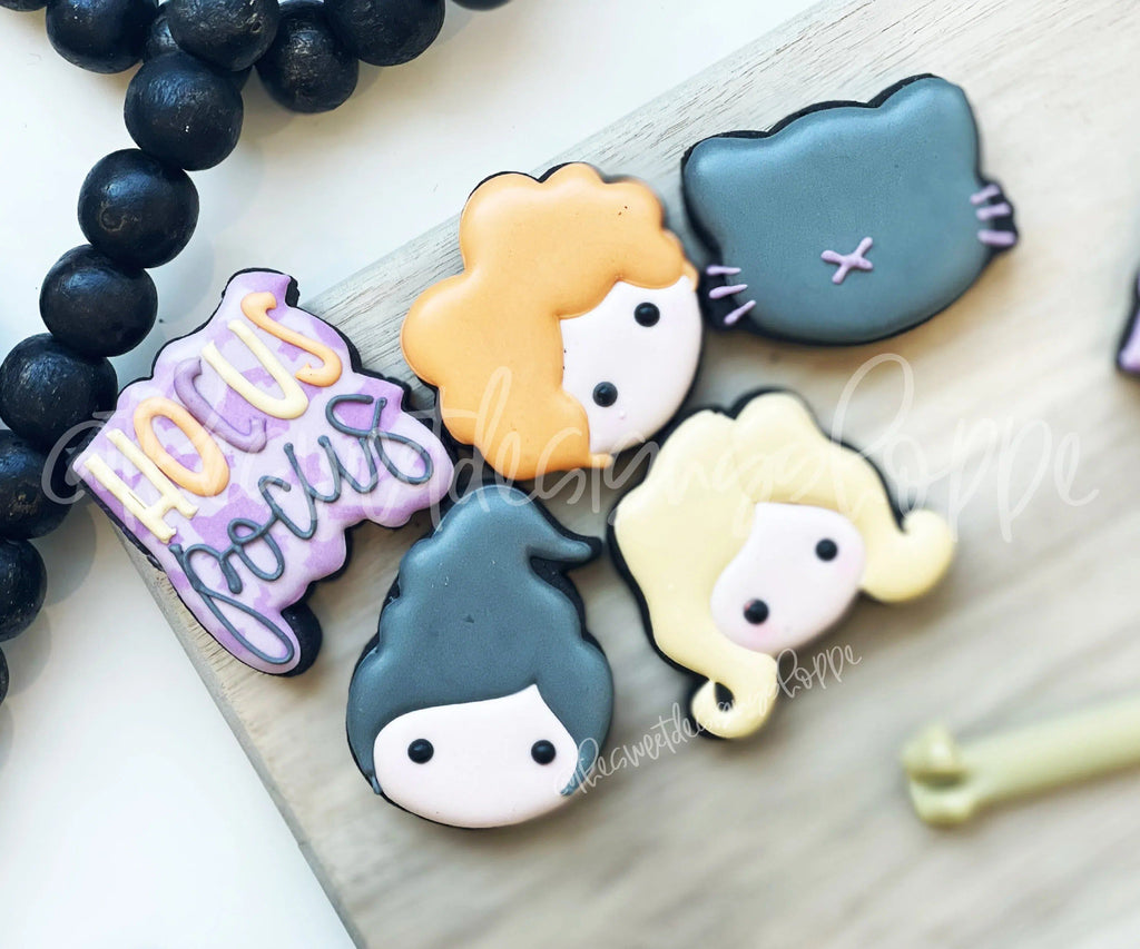 Cookie Cutters - Hocus Pocus Witch Faces Halloween Set - Cookie Cutters - Set of 5 - The Sweet Designs Shoppe - TSDS - - ALL,Cookie Cutter,halloween,Mini Sets,Promocode,regular sets,set,STL