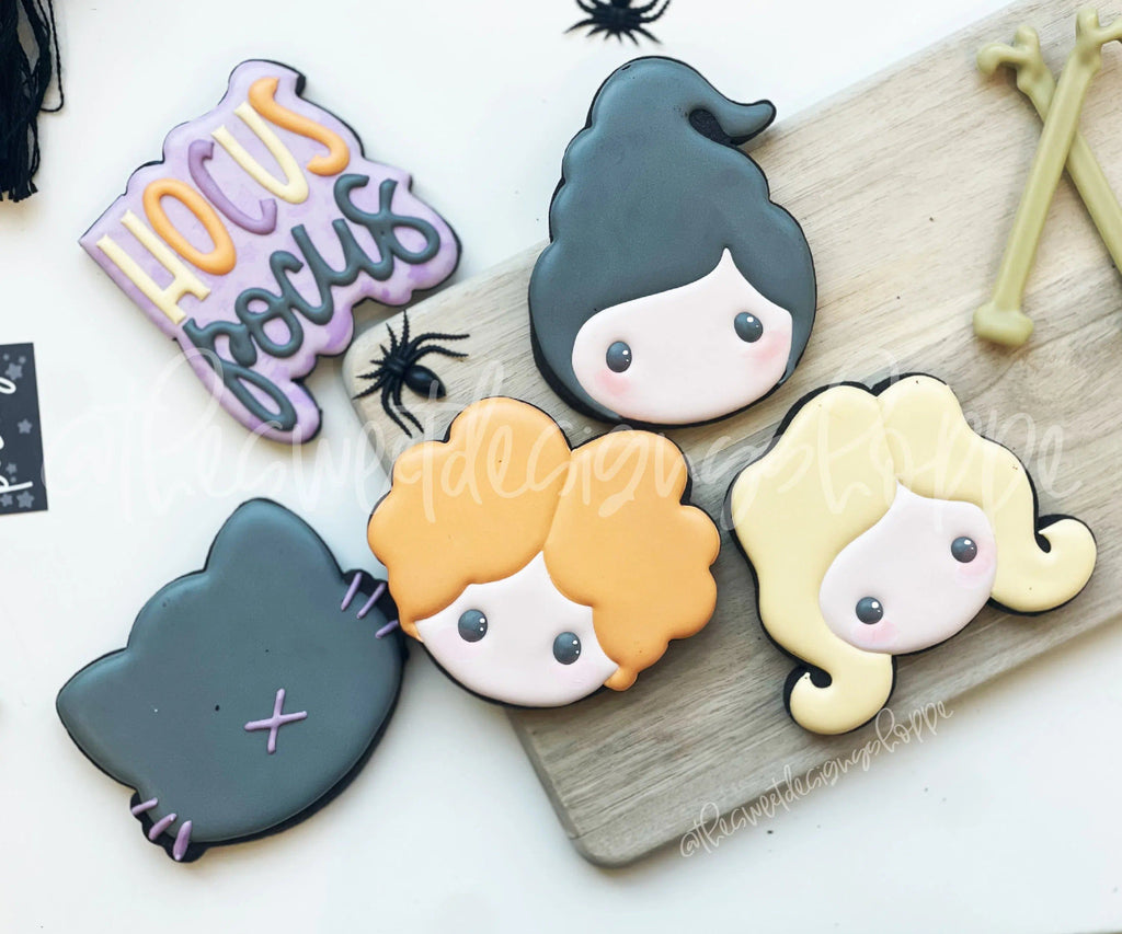Cookie Cutters - Hocus Pocus Witch Faces Halloween Set - Cookie Cutters - Set of 5 - The Sweet Designs Shoppe - TSDS - - ALL,Cookie Cutter,halloween,Mini Sets,Promocode,regular sets,set,STL