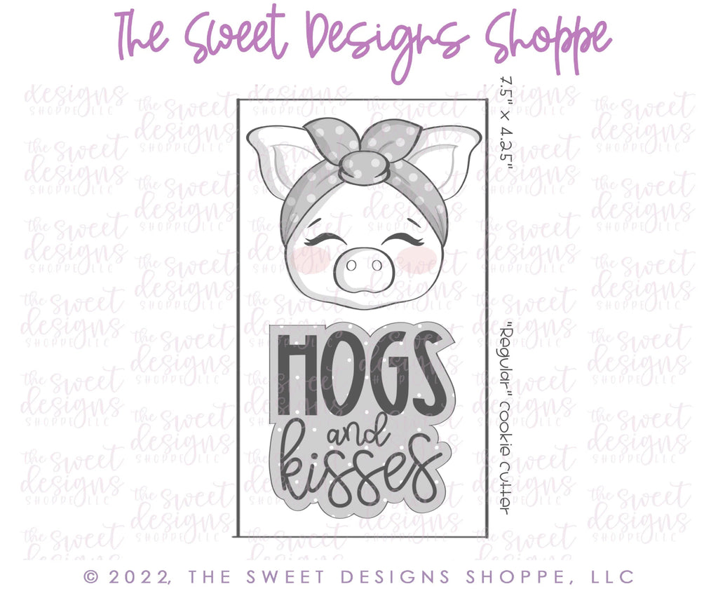 Cookie Cutters - HOGS and KISSES Cookie Cutters Set - 2 Piece Set - Cookie Cutters - Sweet Designs Shoppe - - ALL, Animal, Animals, Animals and Insects, Cookie Cutter, Lady Milk Stache, Lady MilkStache, LadyMilkStache, Love, Mini Set, Mini Sets, Plaque, Plaques, Promocode, regular sets, set, sets, valentines
