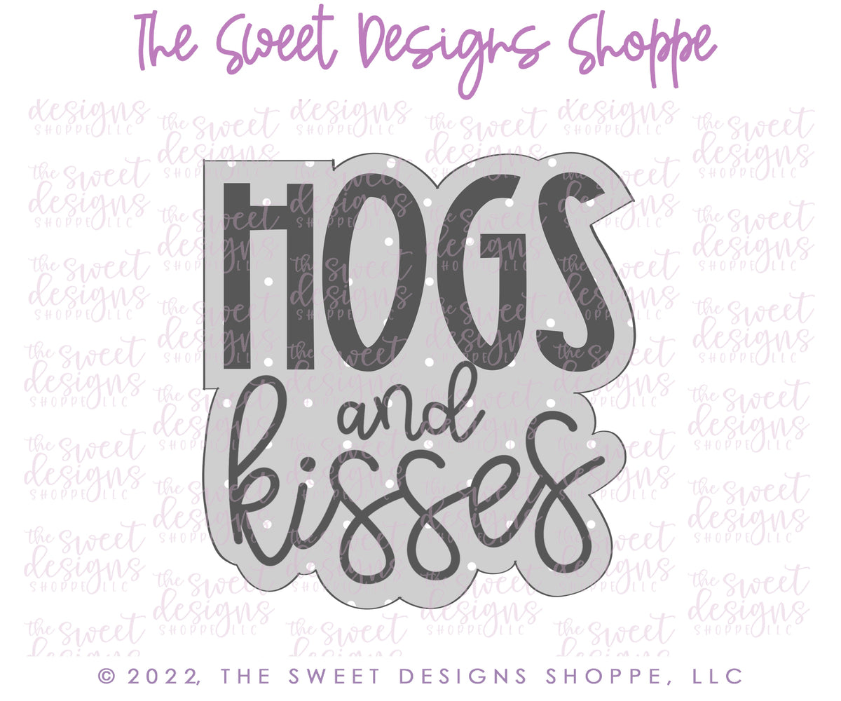 Cookie Cutters - HOGS and KISSES Cookie Cutters Set - 2 Piece Set - Cookie Cutters - The Sweet Designs Shoppe - TSDS - - ALL,Animal,Animals,Animals and Insects,Cookie Cutter,Lady Milk Stache,Lady MilkStache,LadyMilkStache,Love,Mini Set,Mini Sets,Plaque,Plaques,Promocode,regular sets,set,sets,STL,valentines