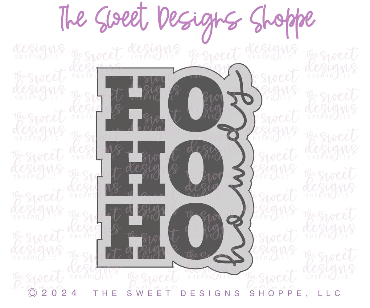 Cookie Cutters - HOHOHO howdy Plaque - Cookie Cutter - The Sweet Designs Shoppe - TSDS - - ALL,Christmas,Christmas / Winter,Christmas Cookies,Cookie Cutter,Cowboy,Plaque,Plaques,PLAQUES HANDLETTERING,Promocode,STL