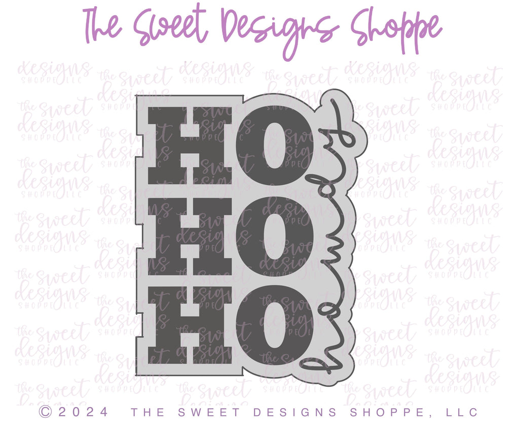 Cookie Cutters - HOHOHO howdy Plaque - Cookie Cutter - The Sweet Designs Shoppe - - ALL, Christmas, Christmas / Winter, Christmas Cookies, Cookie Cutter, Cowboy, new, Plaque, Plaques, PLAQUES HANDLETTERING, Promocode, STL